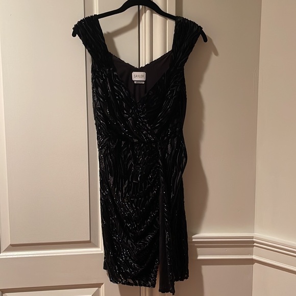 Saylor Farrah Velvet Tiger Devoré Dress - Picture 4 of 5